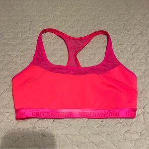 Hot Pink Under Armour Sports Bra, Medium